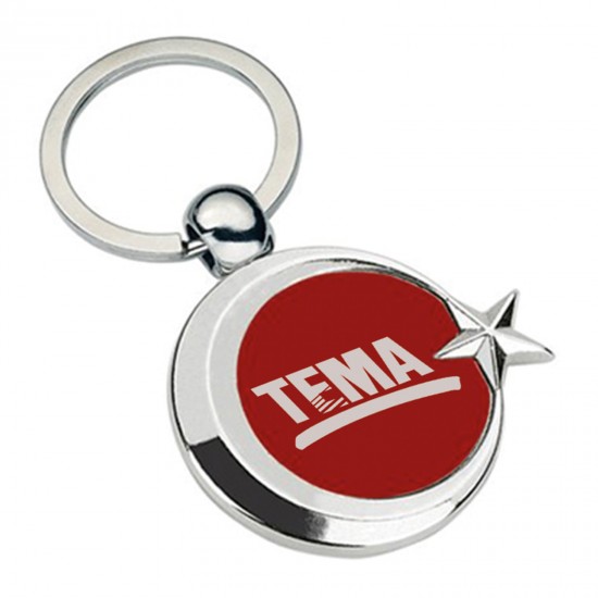 212104 AYYILDIZ ÇİFT YÖN METAL ANAHTARLIK