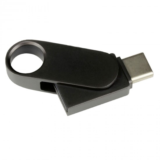221401-32 BOLKAR SİYAH 32 GB MİNİ TYPE-C OTG METAL USB BELLEK