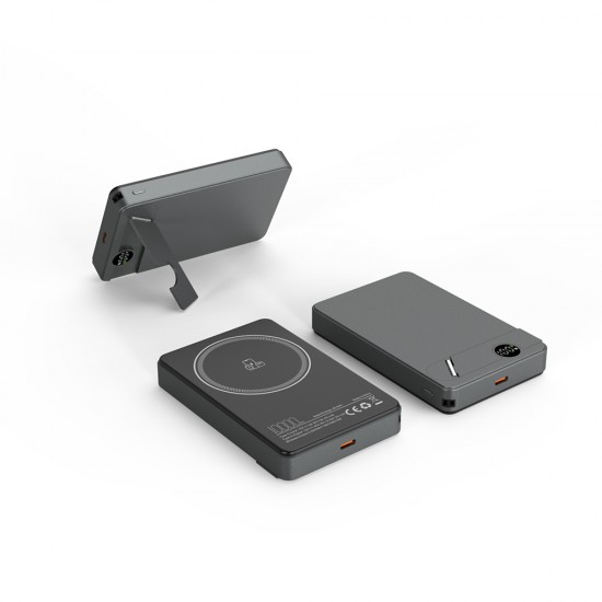 225601 KİLYOS 10.000 MAH SİYAH MAGSAFE  ve  WIRELESS STANDLI POWERBANK