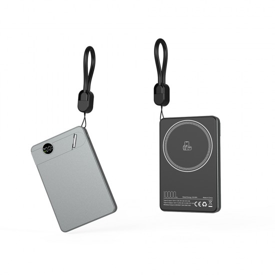 225601 KİLYOS 10.000 MAH SİYAH MAGSAFE  ve  WIRELESS STANDLI POWERBANK