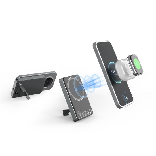 225601 KİLYOS 10.000 MAH SİYAH MAGSAFE  ve  WIRELESS STANDLI POWERBANK