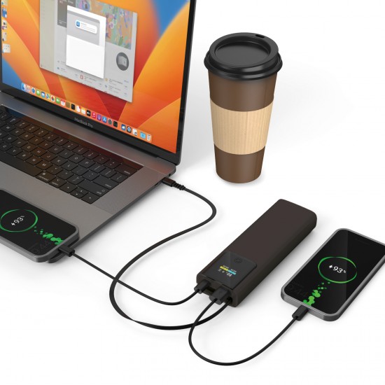 225901 AKYAKA 20.000 MAH SİYAH POWERBANK