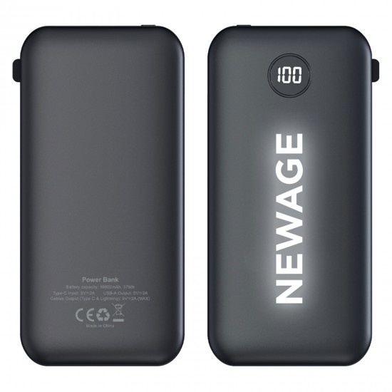 231001 ÖLÜDENİZ SİYAH 10.000 MAH POWERBANK