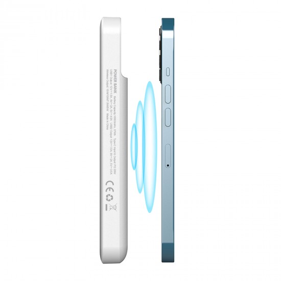 233002 ÜZÜMLÜ 10.000 MAH BEYAZ WIRELESS POWERBANK