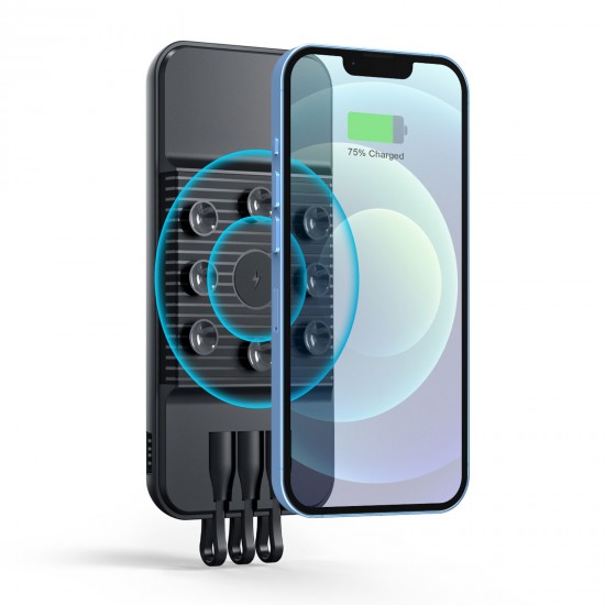 265301 ÇİRİŞ 10.000 MAH SİYAH WIRELESS STANDLI POWERBANK