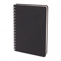300801 BATIKENT SİYAH SPİRALLİ TARİHSİZ DEFTER (15X21 CM)