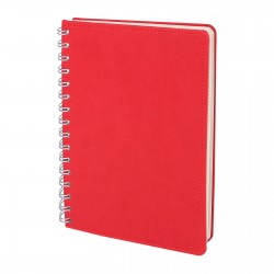 300804 BATIKENT KIRMIZI SPİRALLİ TARİHSİZ DEFTER (15X21 CM)