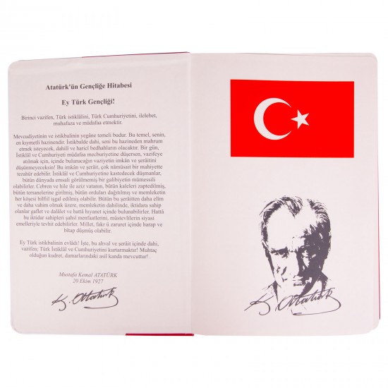 302104 ATATÜRK TARİHSİZ DEFTER (17X24 CM)