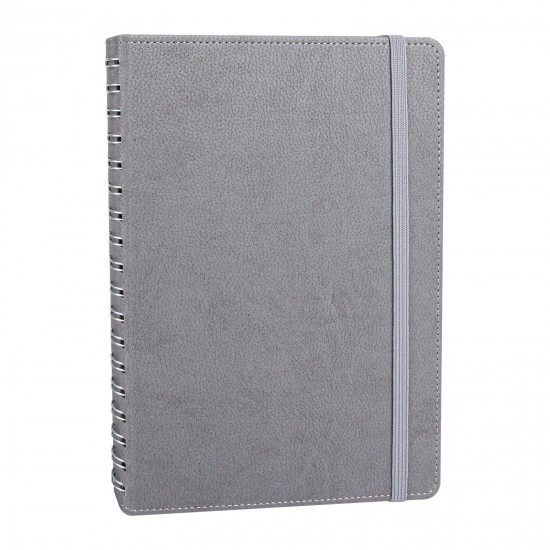 303122 SÖĞÜTÖZÜ GRİ SPİRALLİ TARİHSİZ DEFTER (17X24 CM)