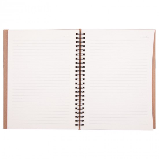 306518 BASINEVLERİ KRAFT SPİRALLİ TARİHSİZ DEFTER (15X21 CM)