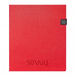 306604 ESAT KIRMIZI TARİHSİZ DEFTER (19X25 CM)