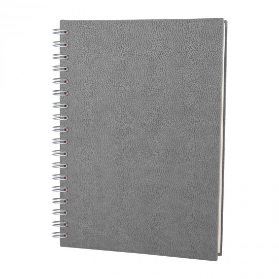 306822 ALTINDAĞ GRİ KARELİ SPİRALLİ TARİHSİZ DEFTER (17X24 CM)