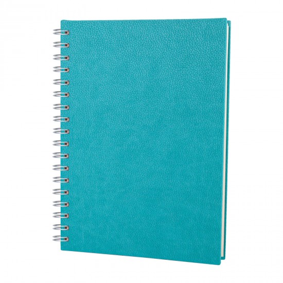 306823 ALTINDAĞ TURKUAZ KARELİ SPİRALLİ TARİHSİZ DEFTER (17X24 CM)