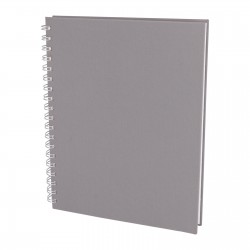 307822 SEĞMENLER GRİ KARELİ SPİRALLİ TARİHSİZ DEFTER (19X25 CM)