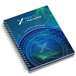 3090-17X24 TANDOĞAN KUŞE MUKAVVA SIVAMA SPİRALLİ DEFTER 17X24 CM