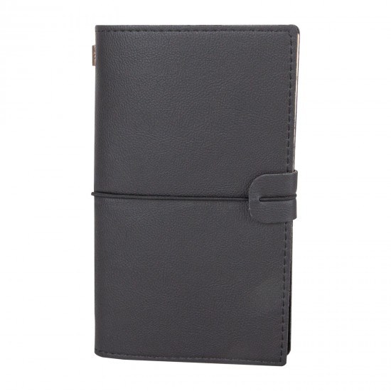 310001 KUĞULU SİYAH TARİHSİZ DEFTER (11,5X20 CM)