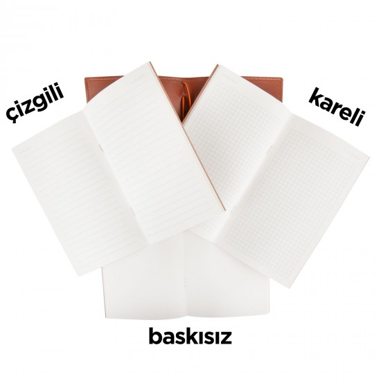310001 KUĞULU SİYAH TARİHSİZ DEFTER (11,5X20 CM)