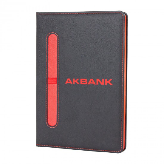 310404 EYMİR KIRMIZI TARİHSİZ DEFTER (15x21 CM)