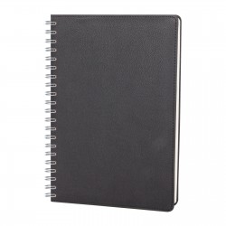 310601 PLEVNE SİYAH KARELİ TARİHSİZ SPİRALLİ DEFTER (20x28 CM)