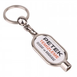 336420 PETEK GÜMÜŞ ÇİFT YÖN PURJÖRLÜ METAL ANAHTARLIK