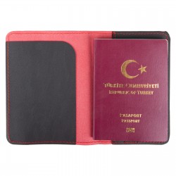 460104 PASAPORTLUK KIRMIZI DERİ