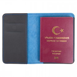 460105 PASAPORTLUK LACİVERT DERİ