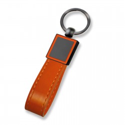 475216 BEYSEKİ TURUNCU METAL - DERİ ANAHTARLIK