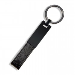 475301 ANZER SİYAH METAL - DERİ ANAHTARLIK