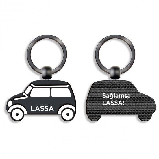 476301 SEYFİYAZ SİYAH ÇİFT YÖN METAL ANAHTARLIK