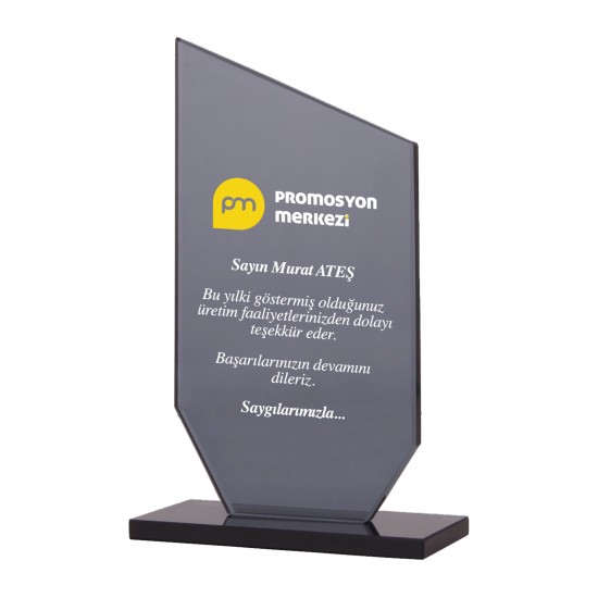 486101 KAŞGAR SİYAH KRİSTAL PLAKET