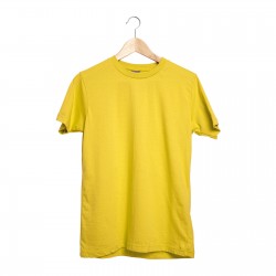 488706-XL GARDENYA SARI XL SIFIR YAKA TİŞÖRT