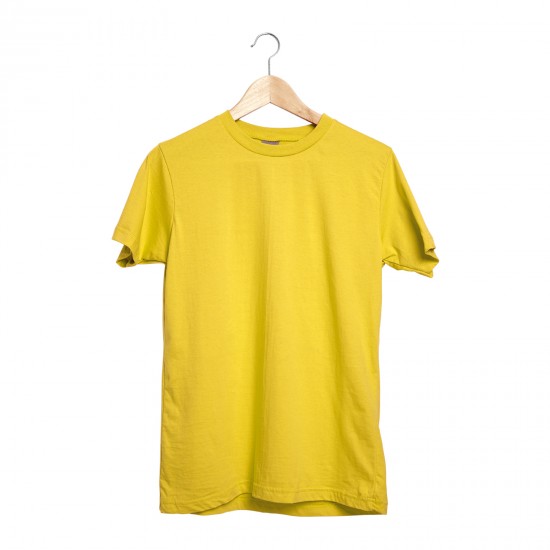 488706-XXL GARDENYA SARI XXL SIFIR YAKA TİŞÖRT