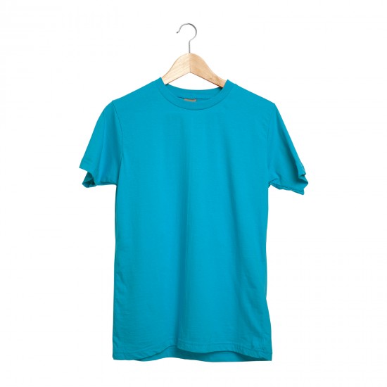 488723-XL GARDENYA TURKUAZ XL SIFIR YAKA TİŞÖRT