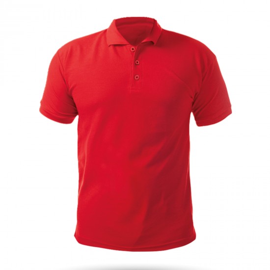 488904-XL AÇELYA KIRMIZI  XL POLO YAKA TİŞÖRT