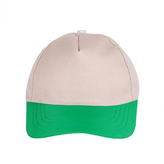 489459 PAPATYA BEJ-YEŞİL POLYESTER ŞAPKA