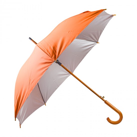 489716 MANGOSTAN TURUNCU AHŞAP SAPLI ŞEMSİYE