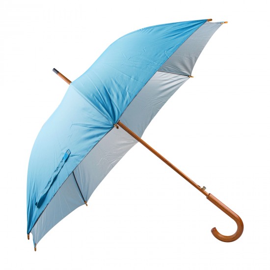 489723 MANGOSTAN TURKUAZ AHŞAP SAPLI ŞEMSİYE