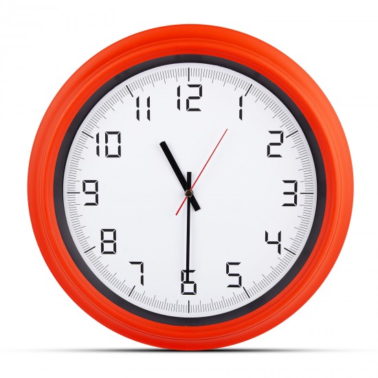 5007116 ATLAS TURUNCU PLASTİK KASA DUVAR SAATİ (380MM)