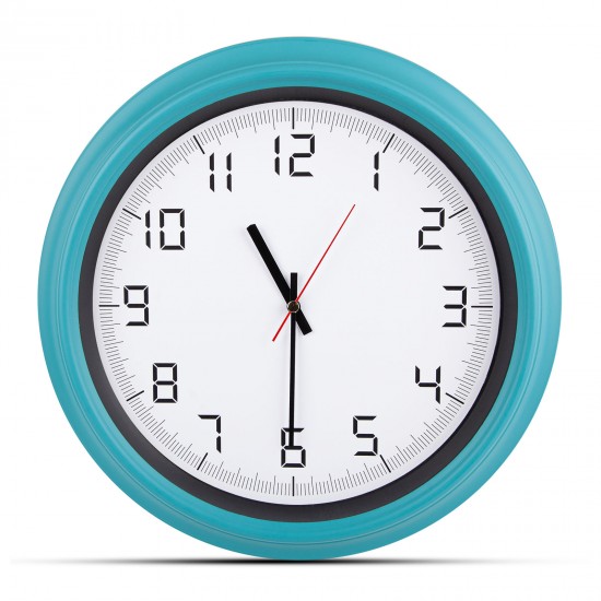 5007123 ATLAS TURKUAZ PLASTİK KASA DUVAR SAATİ (380MM)
