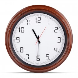 5007148 ATLAS AHŞAP-BEYAZ PLASTİK KASA DUVAR SAATİ (380MM)