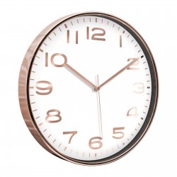 5010145 HADES406 BEYAZ-BAKIR METALİZE ÇERÇEVE DUVAR SAATİ(380 MM)