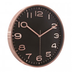 5010146 HADES406 SİYAH-BAKIR METALİZE ÇERÇEVE DUVAR SAATİ(380 MM)