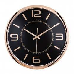 5013146 HELLEN404 SİYAH-BAKIR METALİZE ÇERÇEVE DUVAR SAATİ (420MM)