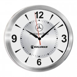 501520 TRİTON091 GÜMÜŞ METAL KASA DUVAR SAATİ (350 MM)