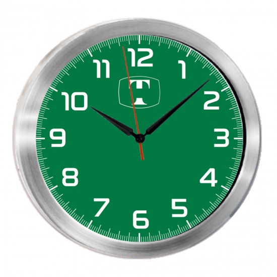 501520 TRİTON091 GÜMÜŞ METAL KASA DUVAR SAATİ (350 MM)