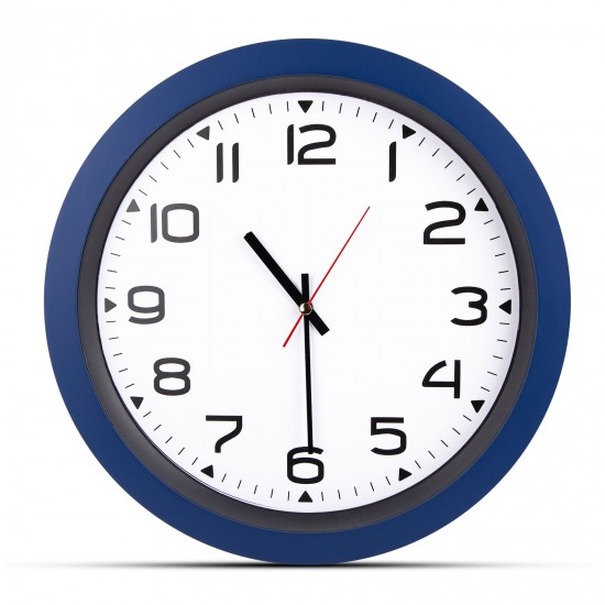 502305 HERA LACİVERT PLASTİK KASA DUVAR SAATİ (350MM)