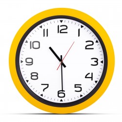 502306 HERA SARI PLASTİK KASA DUVAR SAATİ (350MM)