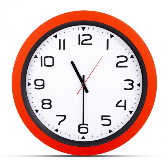 502316 HERA TURUNCU PLASTİK KASA DUVAR SAATİ (350MM)