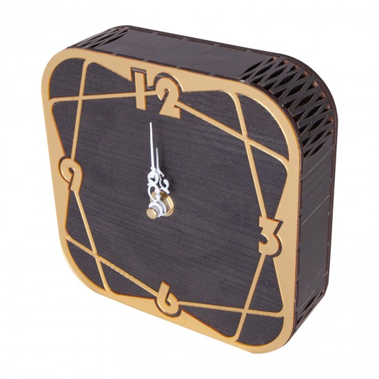 502619 VARDA123 AHŞAP MASAÜSTÜ SAAT (145X145 MM)