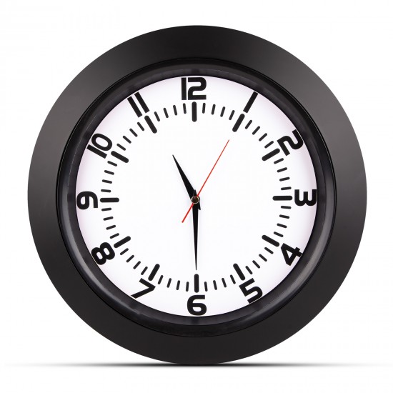 5033301 UMAY SİYAH PLASTİK KASA DUVAR SAATİ (350 MM)